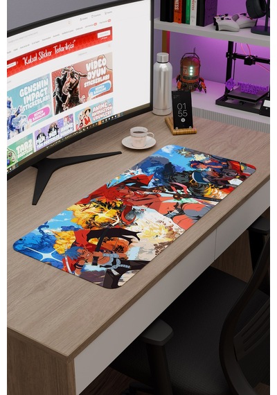 Gurren Lagann Kaymaz Dikişli Kauçuk Oyuncu Mousepad V5 - 70x30 Xl Gaming Mouse Pad Fare Altlığı
