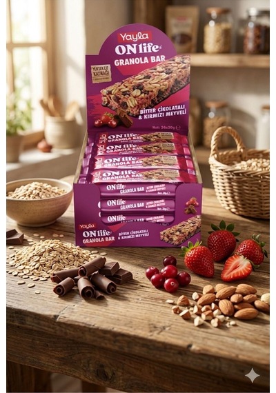 On Life Gronala Bar Bitter Çikolatalı&kırmızı Meyveli 40gr X 24 Lü - 943369950
