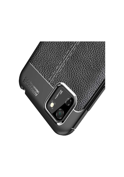 Huawei Y5p Kılıf Niss Deri Desenli Silikon Kılıf Siyah