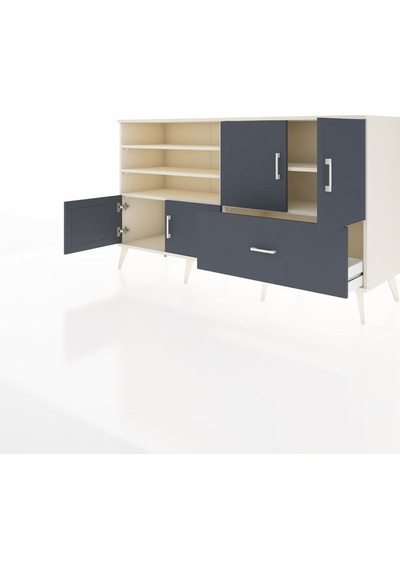 Hyperion Konsol 5 Raflı Tek Çekmeceli 4 Kapaklı 176x44x99 Aytaşı- Aytaşı-antrasit Hyperion Konsol 5 Raflı Tek Çekmeceli 4 Kapaklı 176x44x99 Aytaşı- Aytaşı-antrasit