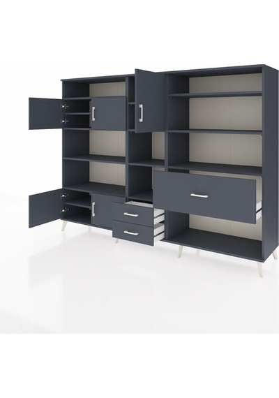 Hyperion Dolap 13 Raflı 3 Çekmeceli 5 Kapaklı 220x44x163 Antrasit Antrasit-antrasit Hyperion Dolap 13 Raflı 3 Çekmeceli 5 Kapaklı 220x44x163 Antrasit Antrasit-antrasit