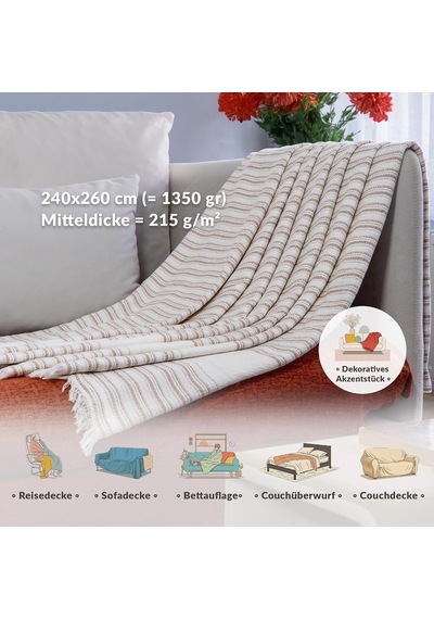 Kanepe, Koltuk Ve Yatak Örtüsü - 240x260 Cm - Bambuviskon Kumaş - Nefes Alır Ve Yakmaz - Oturma Odası Ve Yatak Odası Dekorasyonu - Hafif Yazlık Battaniye - Bej Çok Renkli Kanepe, Koltuk Ve Yatak Örtüsü - 240x260 Cm - Bambuviskon Kumaş - Nefes Alır Ve Yakmaz - Oturma Odası Ve Yatak Odası Dekorasyonu - Hafif Yazlık Battaniye - Bej Çok Renkli