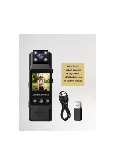 Wifi Özellikli Taşınabilir Kamera 1.3 Tft Ekran 3mp Fotoğraf 128gb Kart Desteği Tek Renk