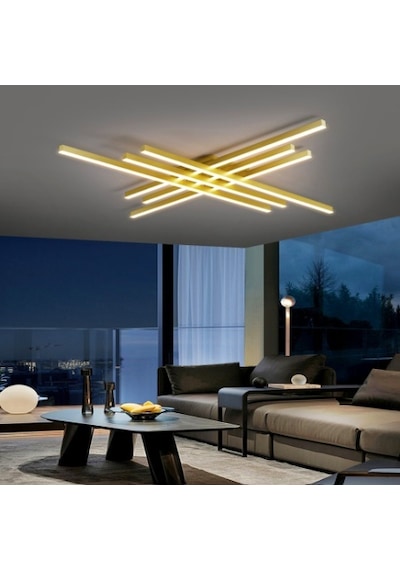Eskitme Gold Led Tavan Lambası 4000k Gün Işığı Modern Aydınlatma