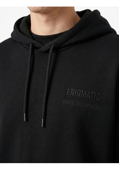 Koton Uzun Kollu Üç İplik Şardonlu Rahat Kalıp Kanguru Cepli Kapşonlu Baskılı Sweatshirt Siyah 7wam70208mk Koton Uzun Kollu Üç İplik Şardonlu Rahat Kalıp Kanguru Cepli Kapşonlu Baskılı Sweatshirt Siyah 7wam70208mk
