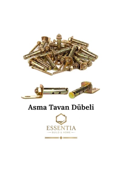 Asma Tavan Dübeli M6x45 Mm Çelik Dübel Tavan Askı Ve Montaj Dübel Seti 5 Adet Çoklu Renk
