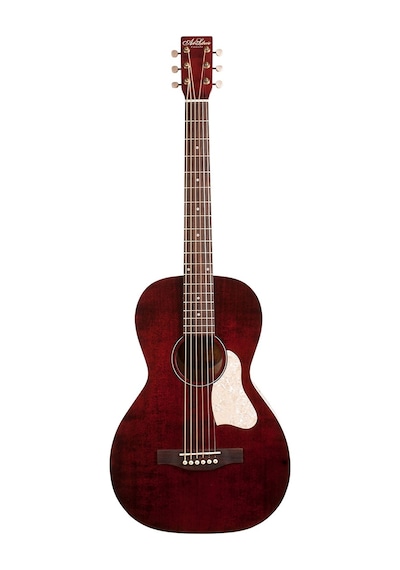 Art &amp Lutherie Roadhouse Parlor-style Elektro Akustik Gitar Tennessee Red
