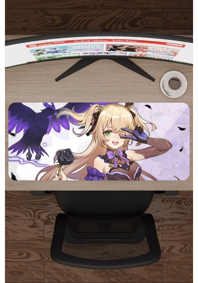 Fischl Genshin Impact Anime Gacha V5 - 70x30 Xl Gaming Mouse Pad Fare Altlığı