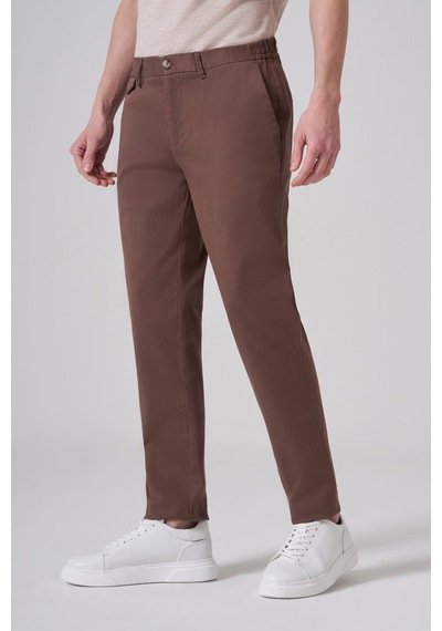 Morven Erkek Vizon Pamuk Trend Slim Fit Chino Pantolon 26ks003008405 Vizon