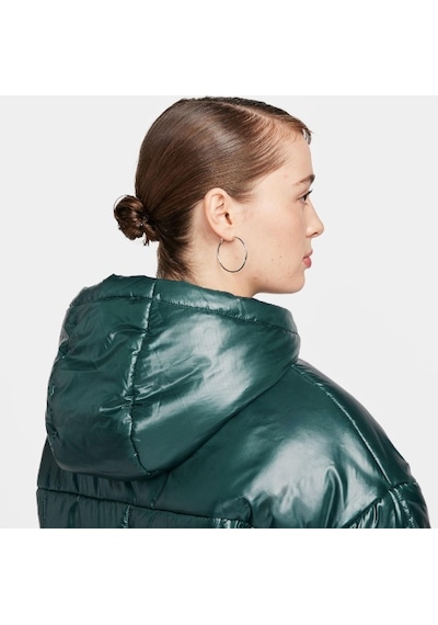 Nike Sportswear Classic Puffer Shine Kadın Yeşil Mont Fb8769328 001