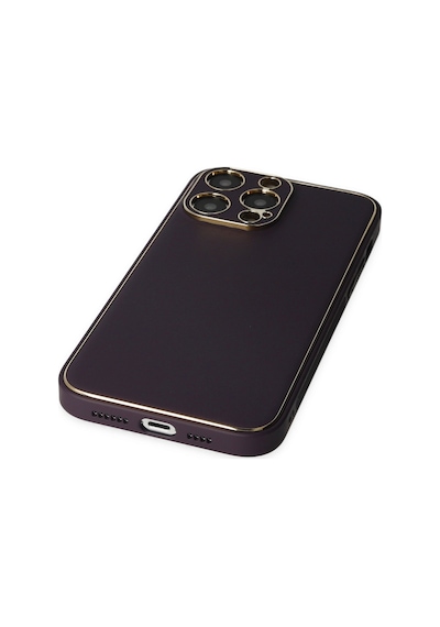Apple iPhone Uyumlu 13 Pro Max Kılıf Coco Deri Silikon Kapak - Derin Mor Bzsxx00 1
