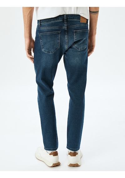 Koton Slim Fit Kot Pantolon - Brad Jean İndigo Stone 5sam40029ıd İndigo - Taş