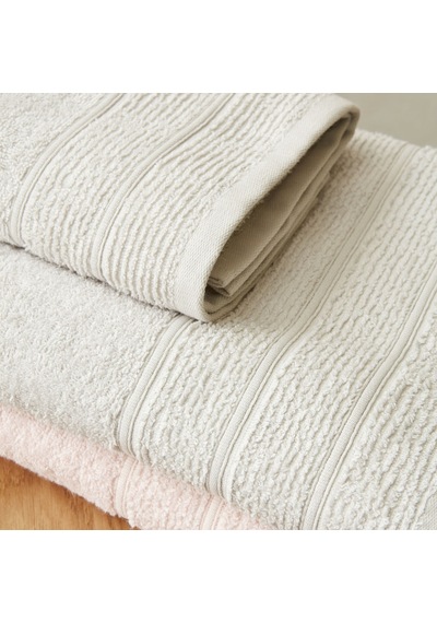Karaca Home Vinos 4 Parça Banyo/Baş Havlusu Hamam Seti Pudra