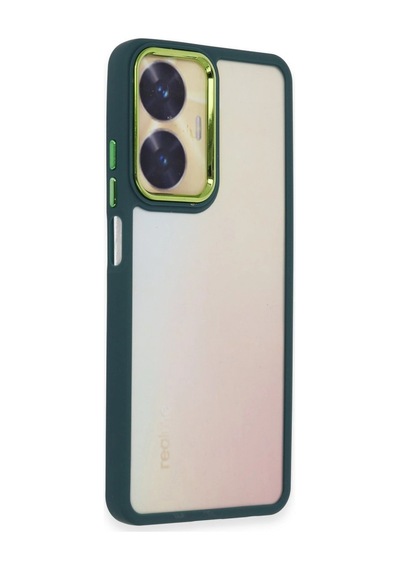 Realme C55 Kılıf Dora Kapak - Haki Yeşil -