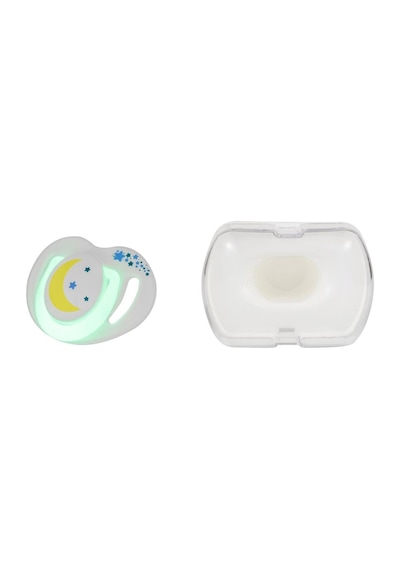 Mamajoo Tekli Desenli Emzik & Renkli Saklama Kutusu 0 Ay+ Gece Mavi