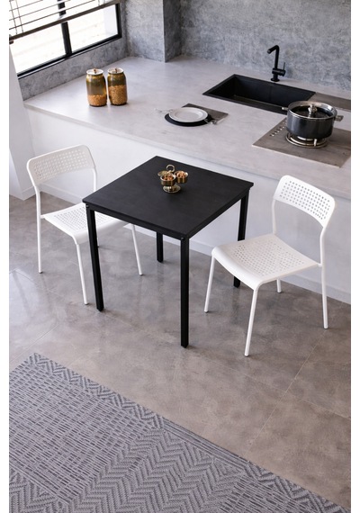 2li Mutfak Seti Mutfak Masa Ve Sandalye Seti Balkon Masası Cafe Seti Siyah Masa Siyah Ayak Beyaz Sandalye 2li Mutfak Seti Mutfak Masa Ve Sandalye Seti Balkon Masası Cafe Seti Siyah Masa Siyah Ayak Beyaz Sandalye