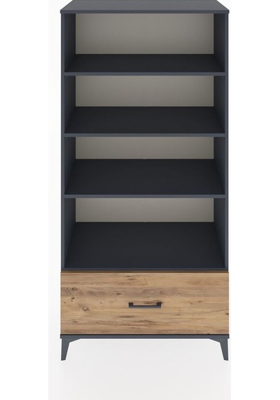 Hyperion Dolap 4 Raflı Tek Çekmeceli 88x44x182 Antrasit-çam Antrasit Hyperion Dolap 4 Raflı Tek Çekmeceli 88x44x182 Antrasit-çam Antrasit