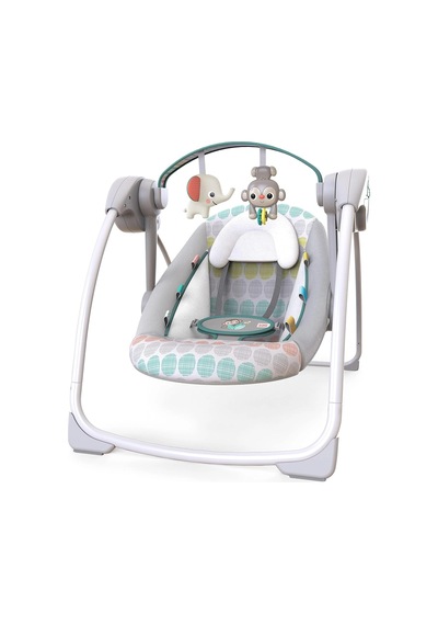 Bright Starts Bebek Salıncağı, Uyarlanabilir Hız, Kumaş Oyuncaklar, Müzik, Çıkarılabilir Oyuncak Bar