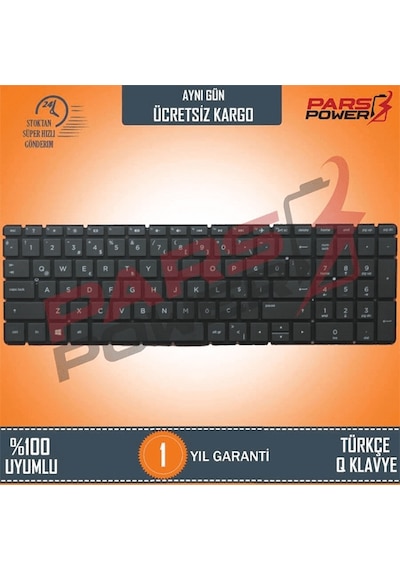 HP Uyumlu TPN-C129, TPN-C130 Notebook Klavye (Siyah TR) ( Pars power ) Siyah 631857