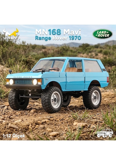 Mn Model Mn168 1/12 Range Rover Classic 1970 4wd Crawler Offroad Uzaktan Kumandalı Araba Arazi Aracı Rc Model Car Truck Rtr Açık Mavi Mn-168 +dahili Işık Seti