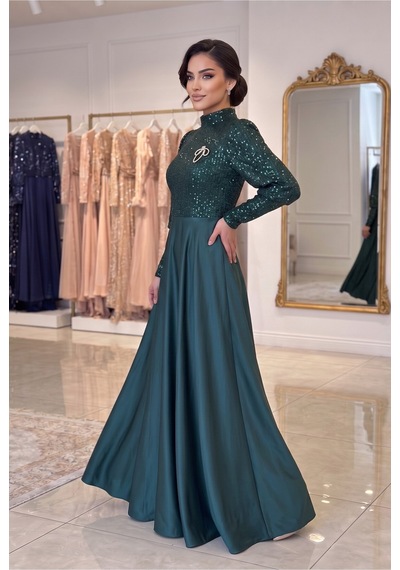 Dorne Moda Üstü Pul Paletli Altı Saten Kloş Detaylı Mezuniyet Ve Nişan Abiye Elbise Yeşil Yeşil Dorne Moda Üstü Pul Paletli Altı Saten Kloş Detaylı Mezuniyet Ve Nişan Abiye Elbise Yeşil Yeşil