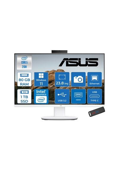 Asus V440VAK-C58512W0DH28 Core 5 210H 80 GB 1 TB SSD 23.8" W11H AIO Masaüstü Bilgisayar