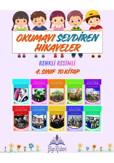 4.sınıf Okumayı Sevdiren Renkli Resimli Hikayeler 3 - 10 Kitap