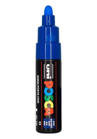 Posca 181351 - Posca Markör, Geniş Yuvarlak Uçlu, Mavi Tek Renk