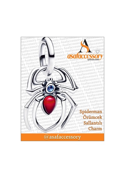 Spiderman Örümcek Sallantılı Charm Gümüş