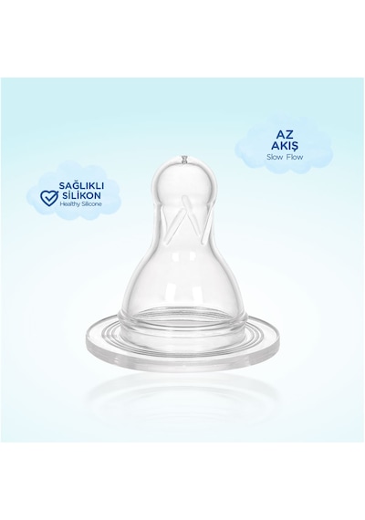Wee Baby Silikon Biberon Emziği Az Akış No:1  0-6 Ay