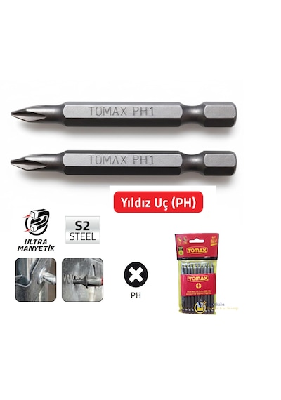 Tomax Ph1 X 100 Mm Bits Uç 10 Adet
