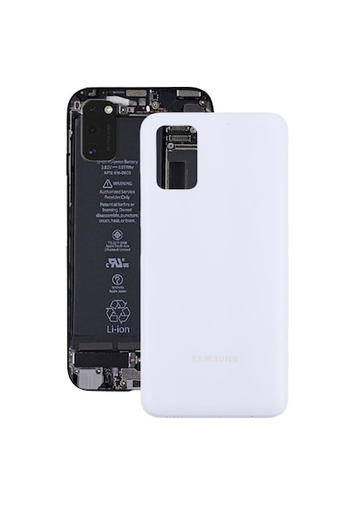 Samsung Galaxy Uyumlu A03s Arka Pil Batarya Kapağ Sm-a037f - Beyaz