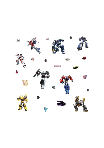 Rmk4231scs Transformers All Time Favorites Peel And Stick Duvar Çıkartmaları, Mavi, Kırmızı, Sarı