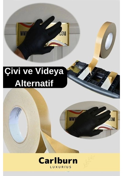 Süper Güçlü Uzun Ömürlü Kuvvetli Yapışkan Kolay Uygulanır İz Bırakmaz Çift Taraflı 10'lu Köpük Bant