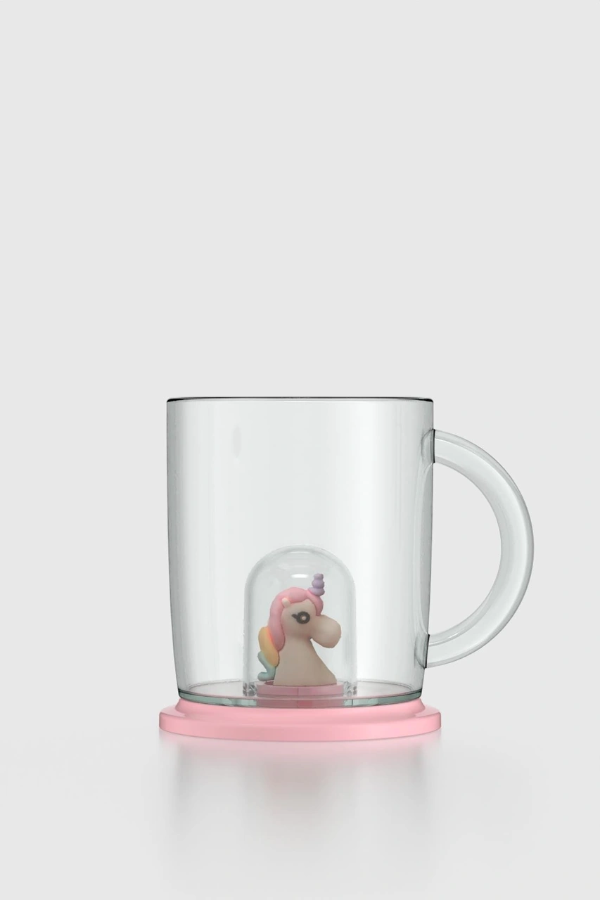 Renga Joy Unicorn Figürlü 250 Ml Kulplu Tritan Bardak 222059 Pembe Pembe