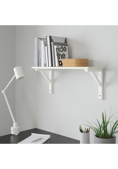 Ikea Burhult/sandshult Duvar Rafı 59x20 Cm Beyaz - Naturel