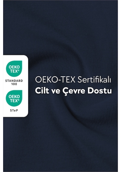 Calmera %100 Pamuk Penye Lastikli Çarşaf Tek Kişilik 90x190 - 100x200 - 120x200 Lacivert