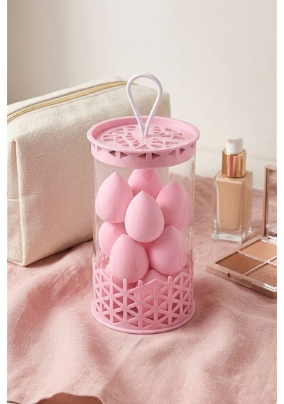 Mini Boy 8'li Pembe Makyaj Süngeri Seti- 2 Cm X 3 Cm Makyaj Uygulama Süngeri