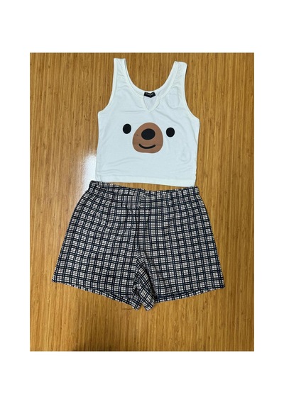 Pazarız Pembecin Şortlu Pijama Takımı Babydol İp Askılı Yazlık Pamuklu Kolsuz Beyaz Ayıcık Beyaz Pazarız Pembecin Şortlu Pijama Takımı Babydol İp Askılı Yazlık Pamuklu Kolsuz Beyaz Ayıcık Beyaz