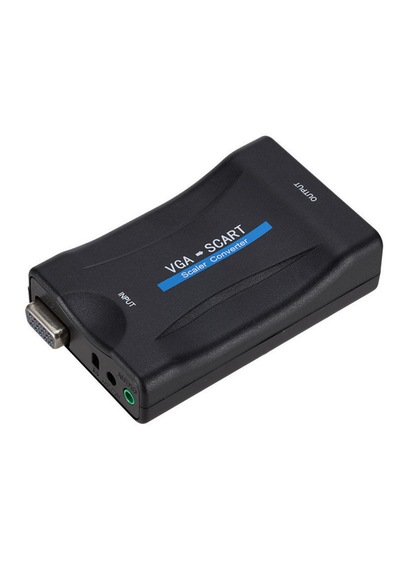 Forzacase Vga To Scart Ses Destekli Aktif Dönüştürücü 1080p Scaler Vga Scart Çevirici - Fc1208