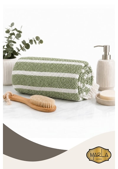 %100 Pamuk Dokuma Peştemal Havlu Plaj & Banyo Havlusu 100x170 Cm Parlak Yeşil
