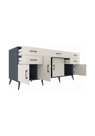 Kronos Konsol Tek Raflı 5 Çekmeceli 4 Kapaklı 176x59x83 Antrasit-aytaşı/aytaşı Aytaşı/aytaşı Kronos Konsol Tek Raflı 5 Çekmeceli 4 Kapaklı 176x59x83 Antrasit-aytaşı/aytaşı Aytaşı/aytaşı