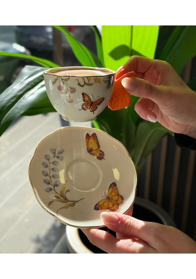 Mikasa Moor Mariposa 6lı Kahve Fincanı Seti 120cc-4855 Çok Renkli