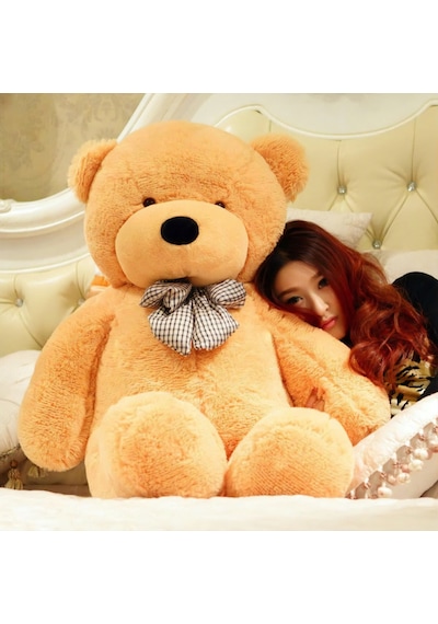 Kuki Oyuncak 140 CM Sevimli Açık Kahverengi Peluş Ayı