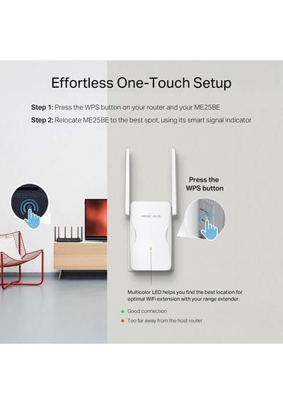 Mercusys Me25b Be3600 Wıfı7 Menzil Genişletici Priz Tip
