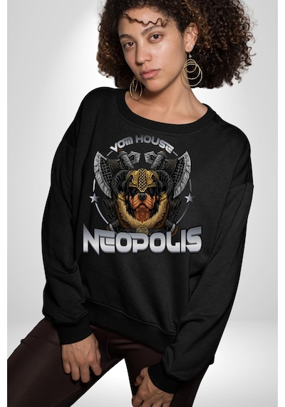 Neopolis Rottweiler Viking Unisex Siyah Sweatshirt Siyah