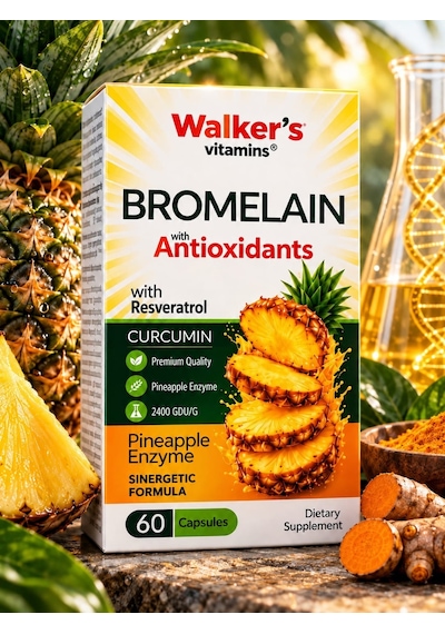 Walker's Vitamin Bromelain 1500 MG Takviye Edici Gıda 60 Kapsül