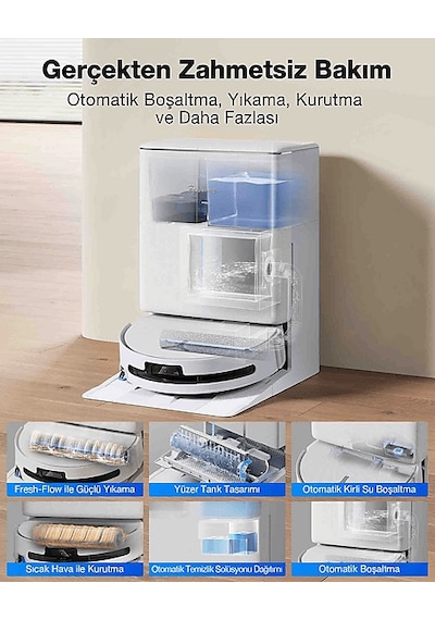 Ecovacs T90 Pro Omni Robot Süpürge Beyaz