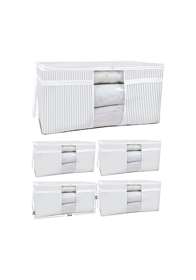 Esti Konfeksiyon 5 Adet - Pencereli Yastık Yorgan Hurcu 75 X 40 X 40 Cm - 5 Adet Gri