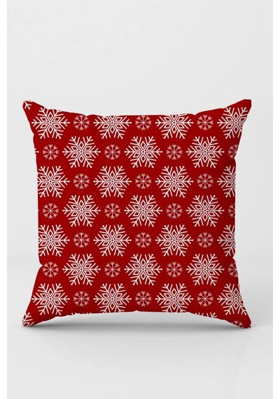 Kırmızı Christmas Çift Taraflı Yastık Kırlent Kılıfı Krl1062n11